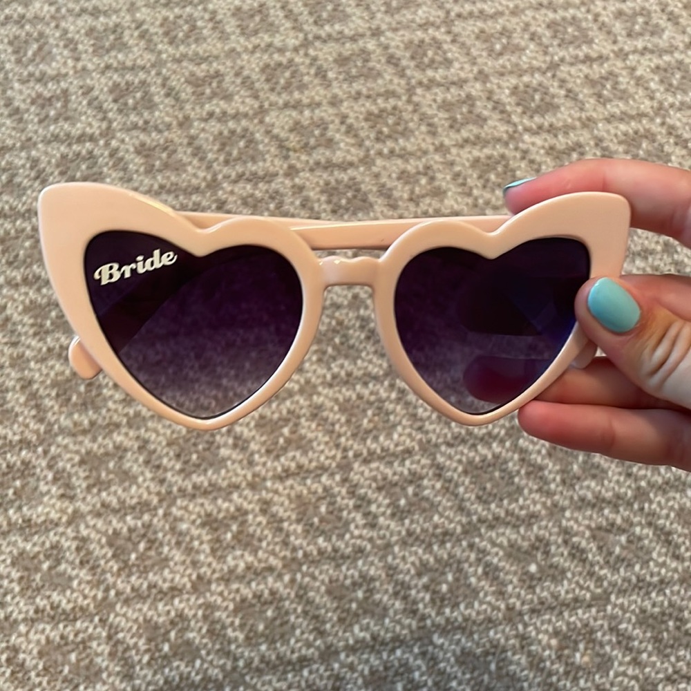 “Bride” Pink Sunglasses with Purple Lens